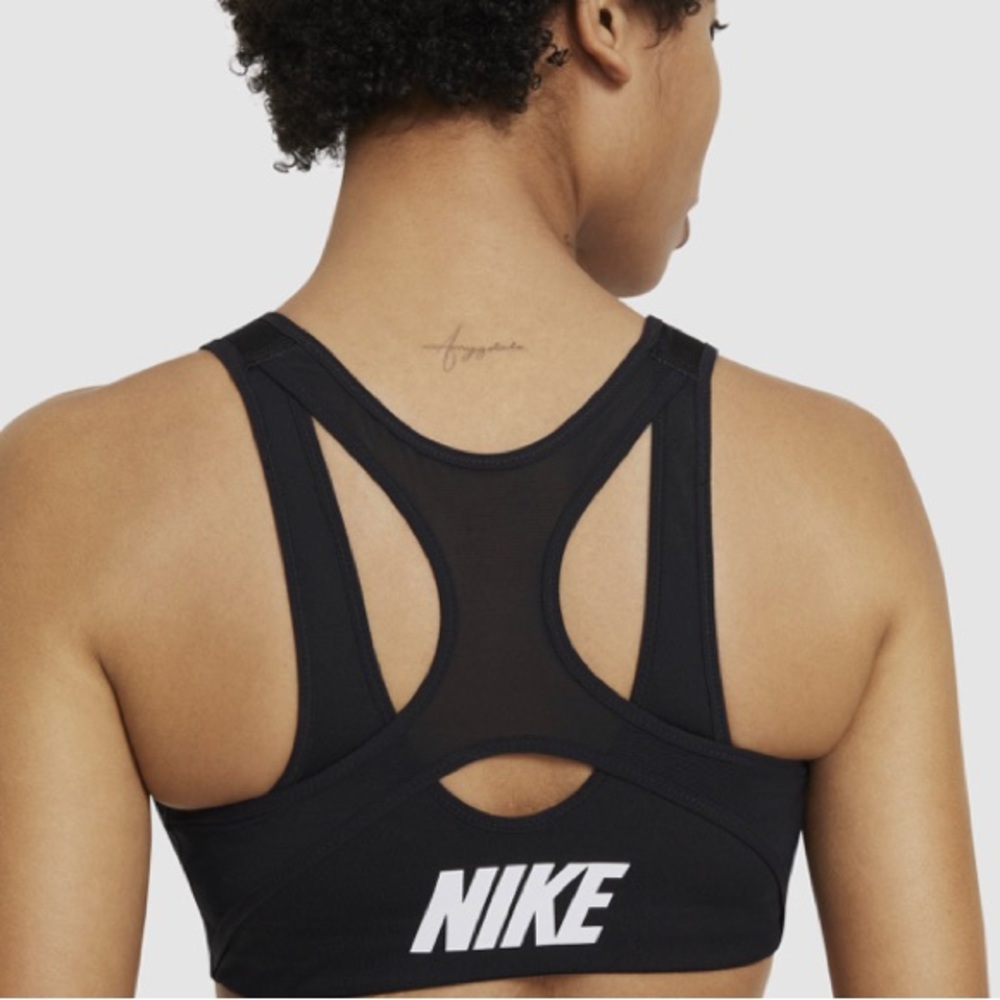 Nike black sports bra with zipper front closure